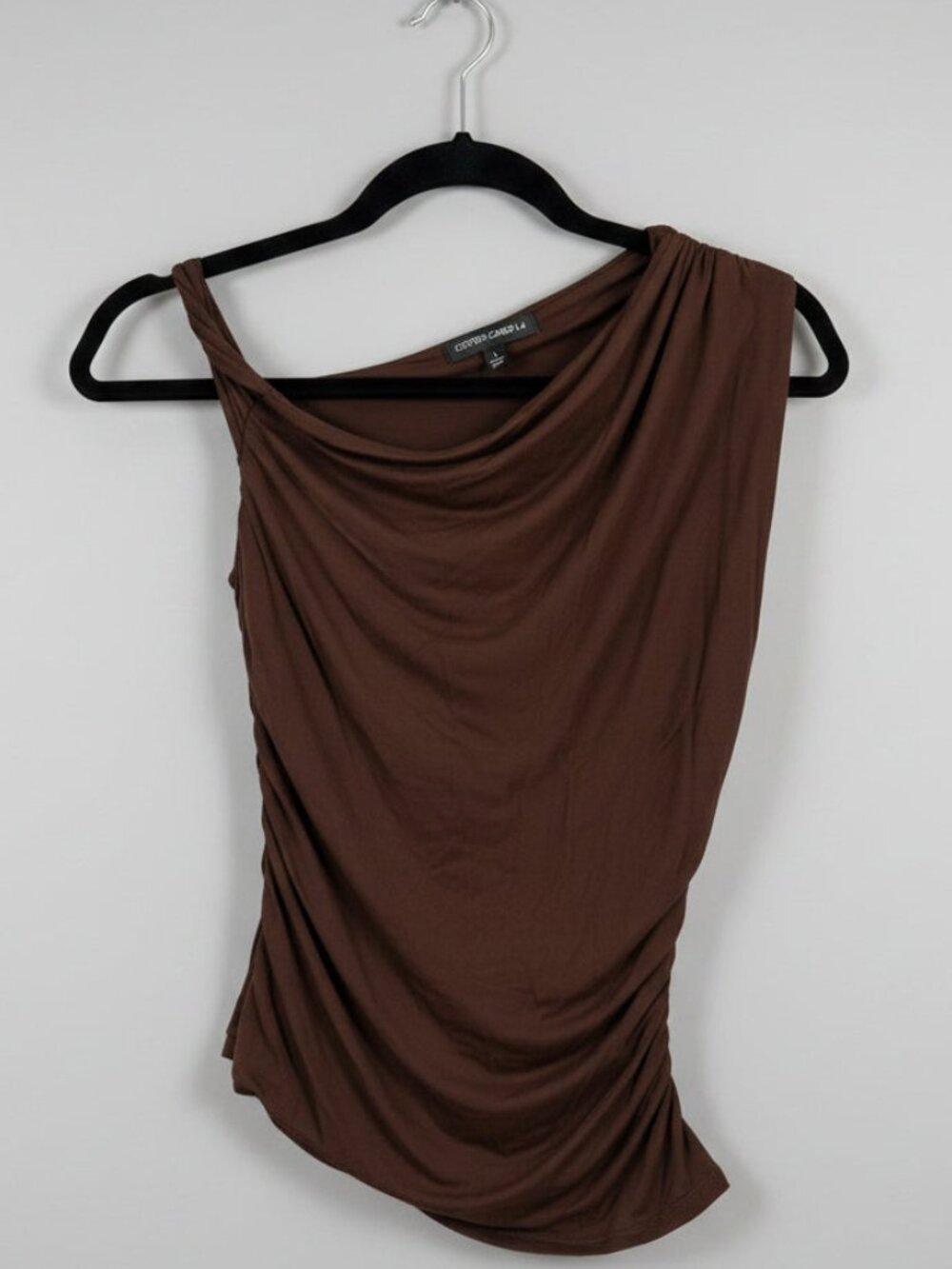 Cotton Candy LA One Shoulder Ruched Top Size S